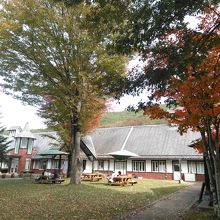 右側が観光案内所です。