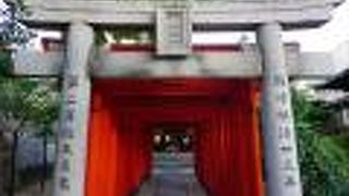 朱色の鳥居が並んでいて綺麗です