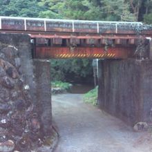 長念寺先の線路下からの川へのアクセスポイント