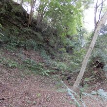 本丸直下の空堀の一部