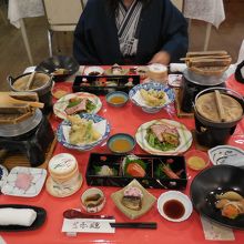 うぐいすｈの舞膳プランの夕食