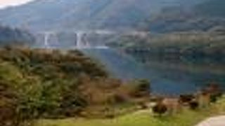 景色のいいダム湖