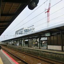 新幹線の駅を建設中