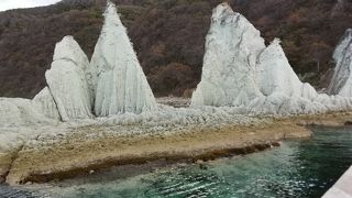 津軽海峡に面した神秘の奇岩群