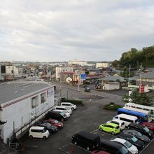 客室からのあわら温泉の風景です。