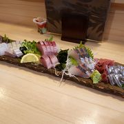 新鮮な魚介類がいただける人気店