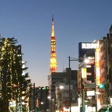 2Fテラスからの東京タワー