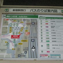 都バス乗り場案内図