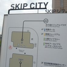 スキップシティーの案内図です。２つの主要施設が並んでいます。