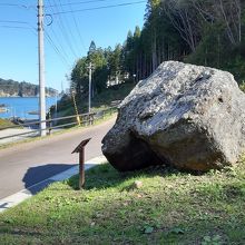 園内のもう一つの巨岩。これは津波石ではない可能性があるそう。