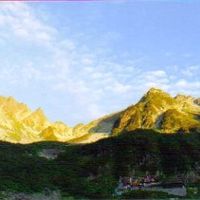 涸沢、北穂と朝の光