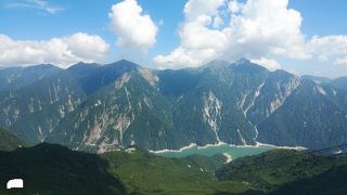 高所から黒部ダムを望めるスポット