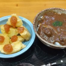 みそポテトとミニカレー丼