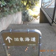 旧東海道の保土ケ谷宿と藤沢宿の間にあり、急な坂道が多い