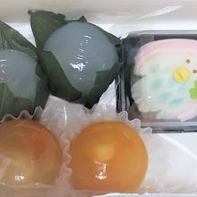 夏限定の「水の辺」と「杏寿」と上生菓子の「あまびえ」