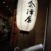 梅三小路を出た所にある【会津屋】たこ焼き発祥