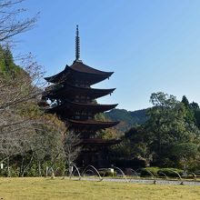 お隣は瑠璃光寺五重塔