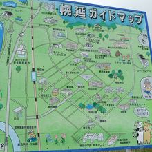 大きな幌延町のイラスト観光地図