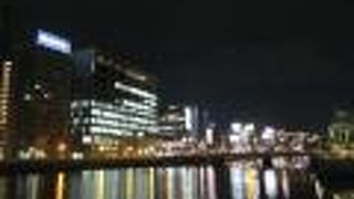 夜には輝き出します。