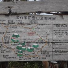 山頂駅の案内板