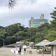 かつて浦戸城のあった高台に建っています。