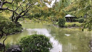 鶴の噴水があります