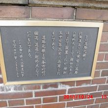 壁にある説明書き