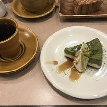 抹茶のチーズケーキ