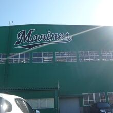 千葉ロッテマリーンズの室内練習場の北側の建物の様子です。