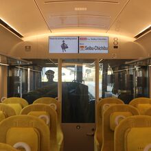 先頭車両は展望がいいです