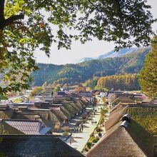 見晴らし台からの絶景　大内宿