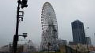 国際橋の袂から斜めに見た楕円形が新鮮