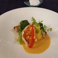 夕食はコースでした