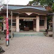 津城跡付近に立地する神社