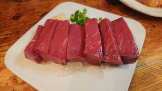 こんなハツ刺し初めて！