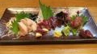 大和地鶏の刺身、お勧めです