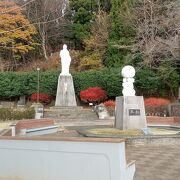 釜石の街と海が見える山の公園