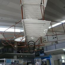 日本で最初に飛行に成功した複葉機の再現機体です。歴史の一コマ