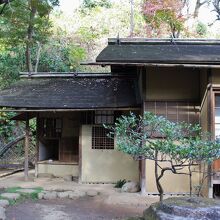 左側の茶室外観