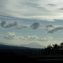 駐車場からは、錦江湾と桜島を眺望できる。