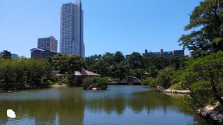 広島駅に近い日本庭園