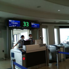 東京行き出発ゲート。