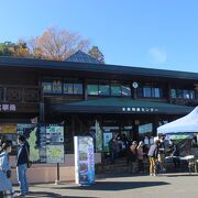 竜神大吊橋前のレストハウス　アユの塩焼きを食べました