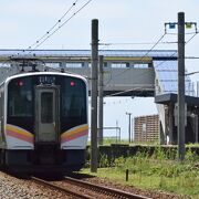 日本海の間近にある駅