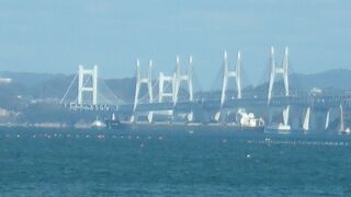 瀬戸大橋は大きく長いので、どこからでも見られるが、少し遠い方が映えるか