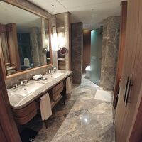 洗面スペースも広い。