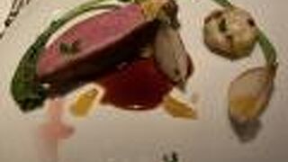 宿泊の際のディナーで