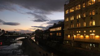 夕焼けの鴨川がとてもきれいでした