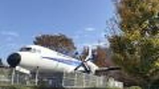 飛行機が展示されている広大な公園