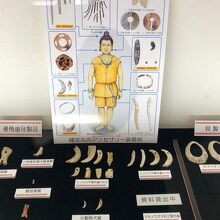 昔の人たちの装身具。かなりお洒落。